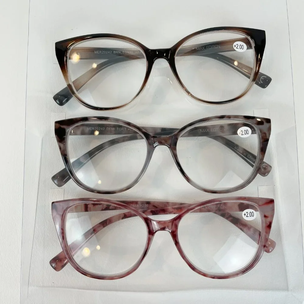 Max Edition +2.00 Reading Glasses Blush Tortoise Brown